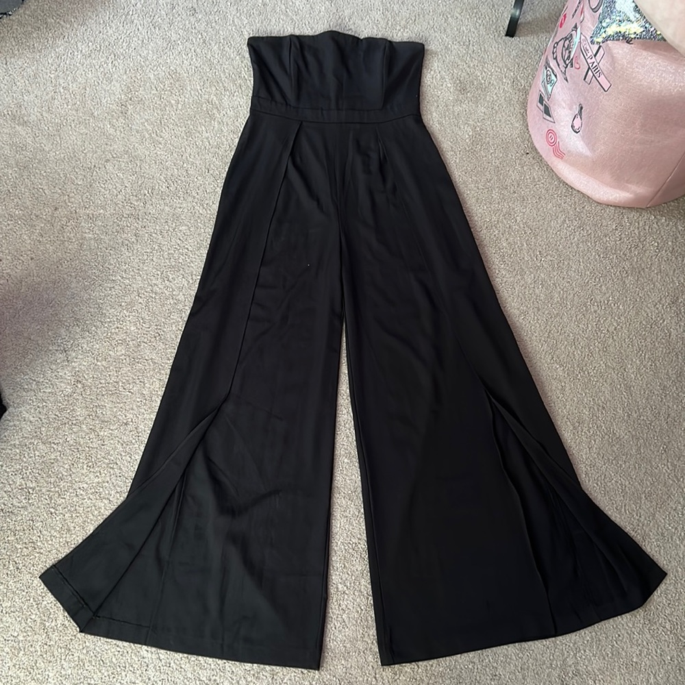 Lulus Black Fancy Pant Jumpsuits